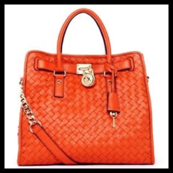 Michael Kors Hamilton Woven Large North/South Tote - Picture 2 of 5